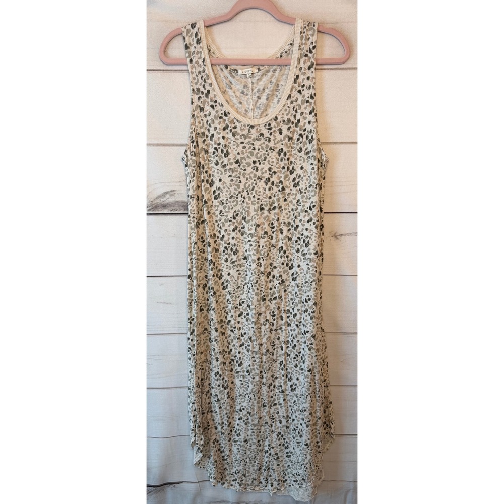 Z Supply Women Leopard Animal Print Cotton Tank Midi Dress Neutral ZD211655S L